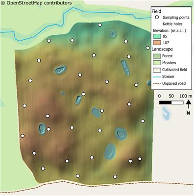 A Metabarcoding Analysis of the Mycobiome of Wheat Ears Across a Topographically Heterogeneous Field